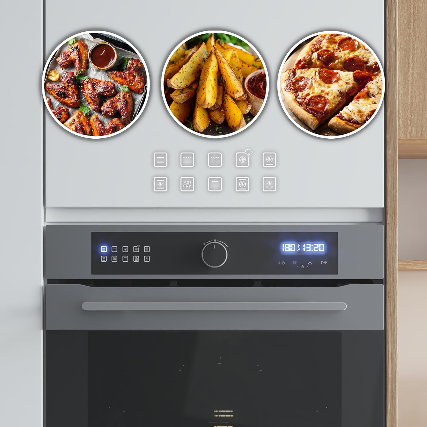 Cecotec - Bolero Hexa série 60 cm - four multifonction 81L Airfryer, 11 fonctions, 3400W, AF316000