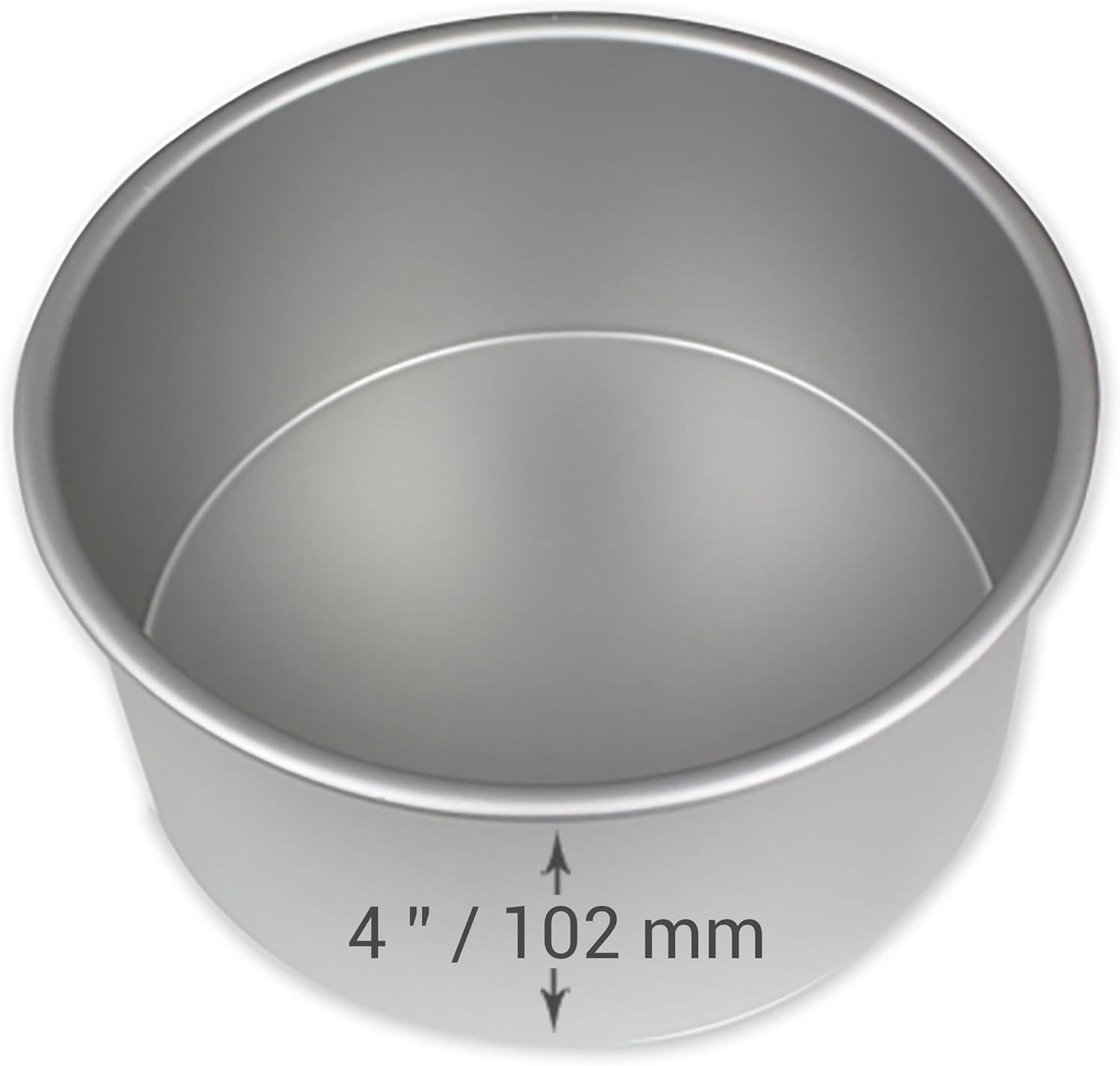 PME - Moule rond aluminium anodisé, 203x102 mm, argenté