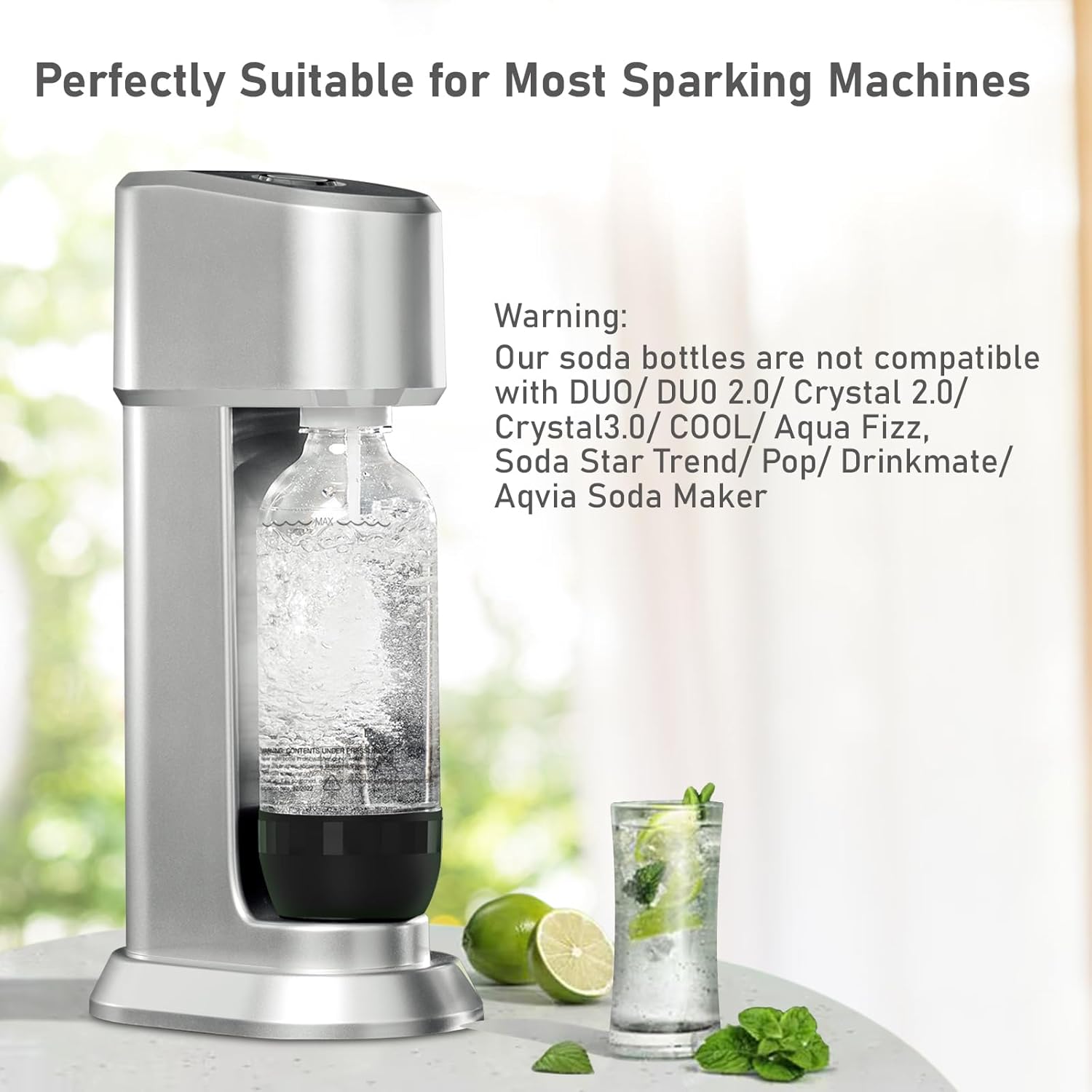 Mycket – bouteilles pour machine à soda – 1L x2 – PET réutilisable, sans BPA