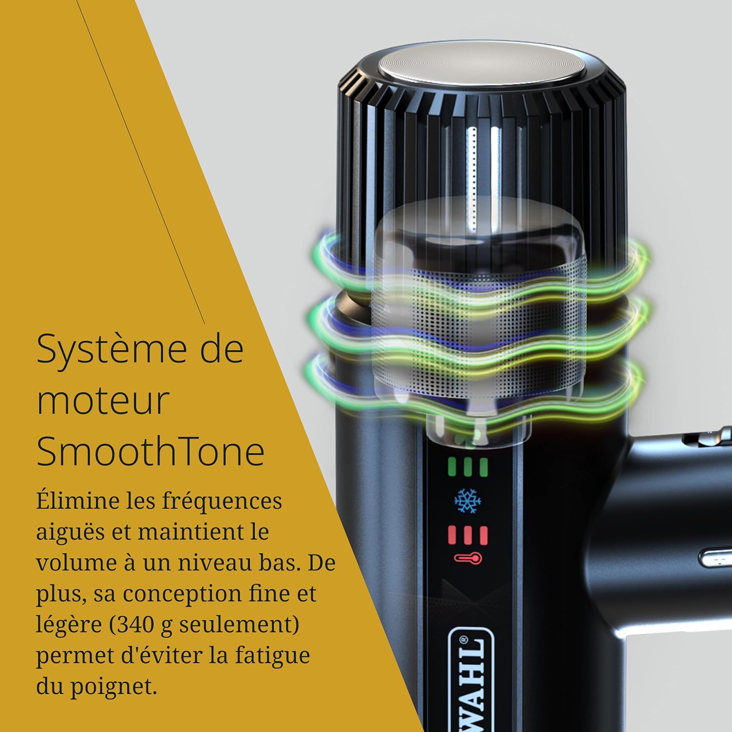 Wahl - Vanquish - Sèche-cheveux pro, séchage rapide, embouts magnétiques, diffuseur, 2200W