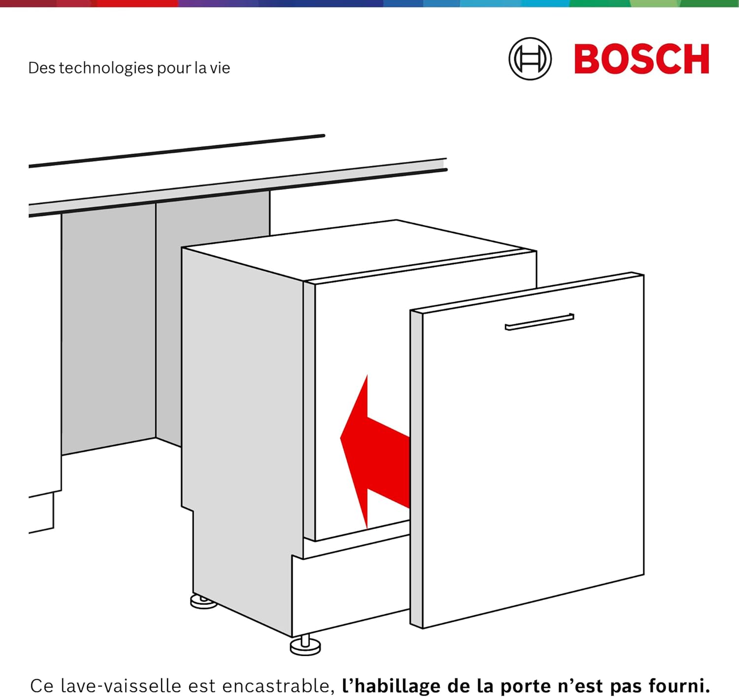 Bosch - Lave-vaisselle Série 2, 60 cm, encastrable, SMV2HTX02E
