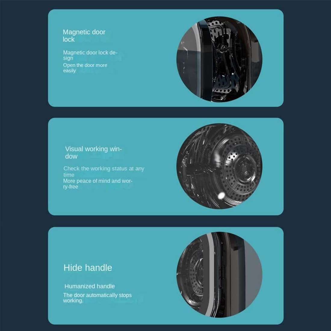 Mini sèche-linge - 0,8kg, 450W, compact, mural ou comptoir, 31x39x38cm