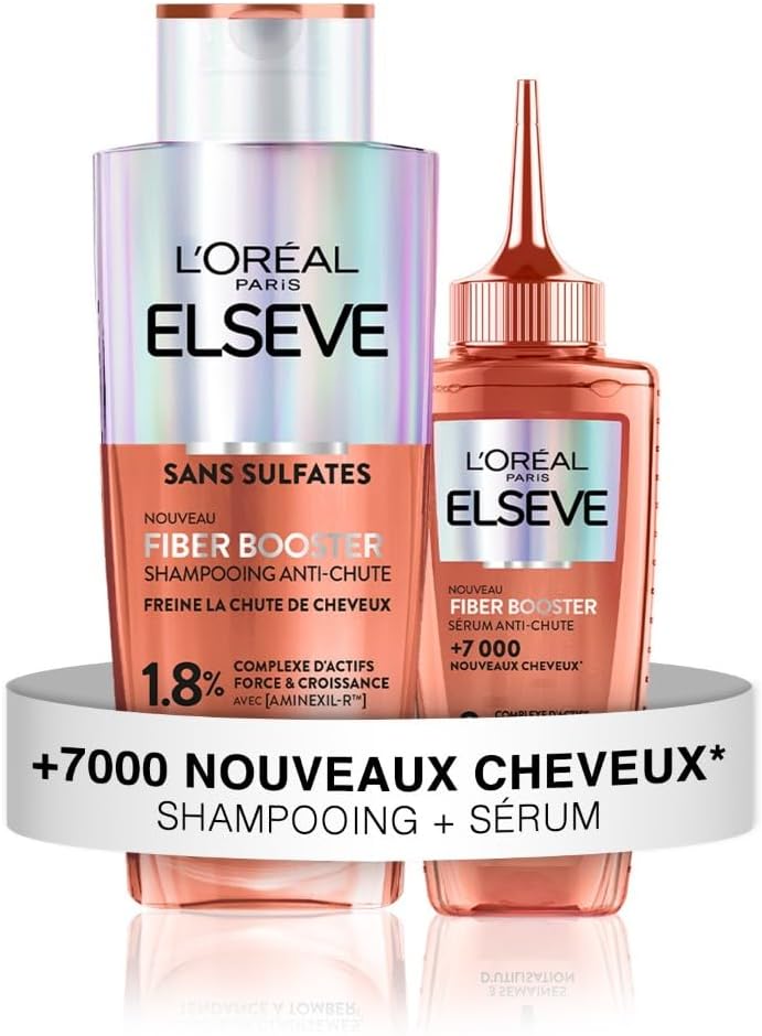 L'Oréal Paris - Elseve Fiber Booster - shampooing + sérum - anti-chute, stimule la pousse, sans sulfates