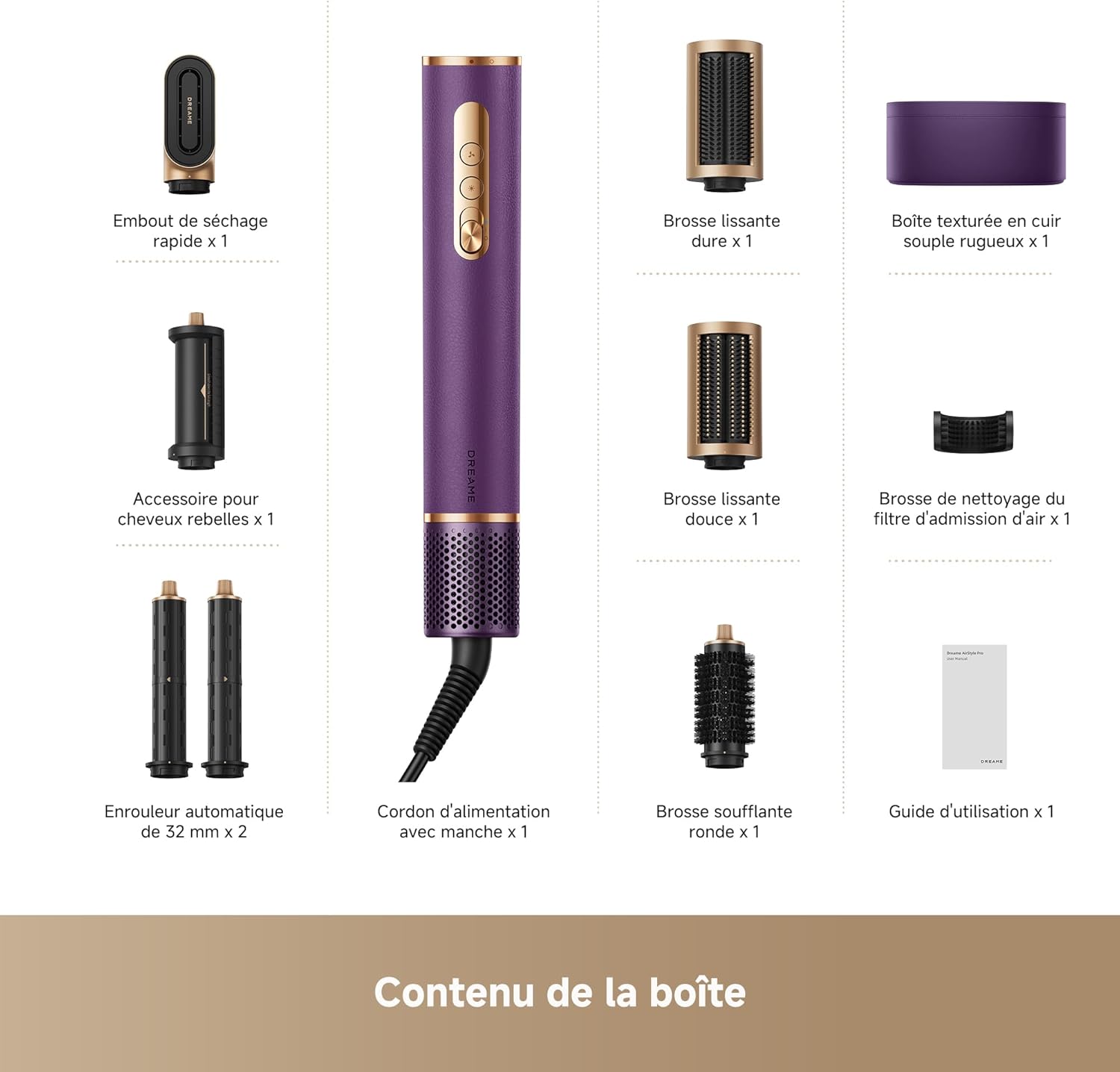 Dreame - AirStyle Pro - multifonction 7 en 1, séchage rapide, brosse lissante