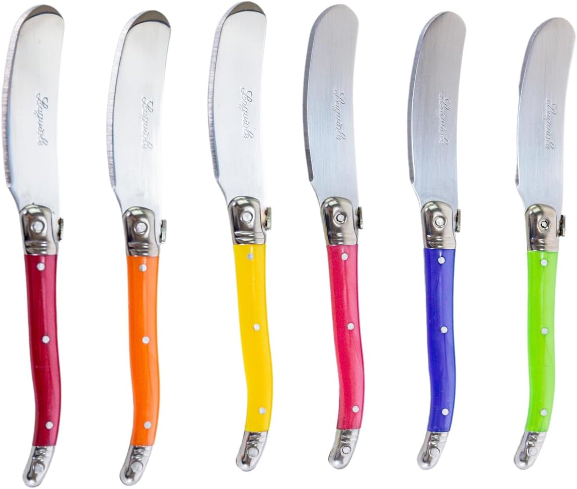 Pradel - Laguiole Excellence - 6 tartineurs 7cm inox, manches marbrés, PCOR009003