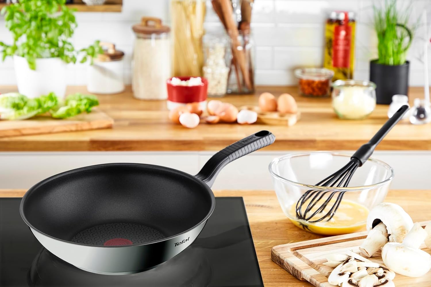 Tefal - Comfort Max - wok 28 cm - inox induction antiadhésif G7261944
