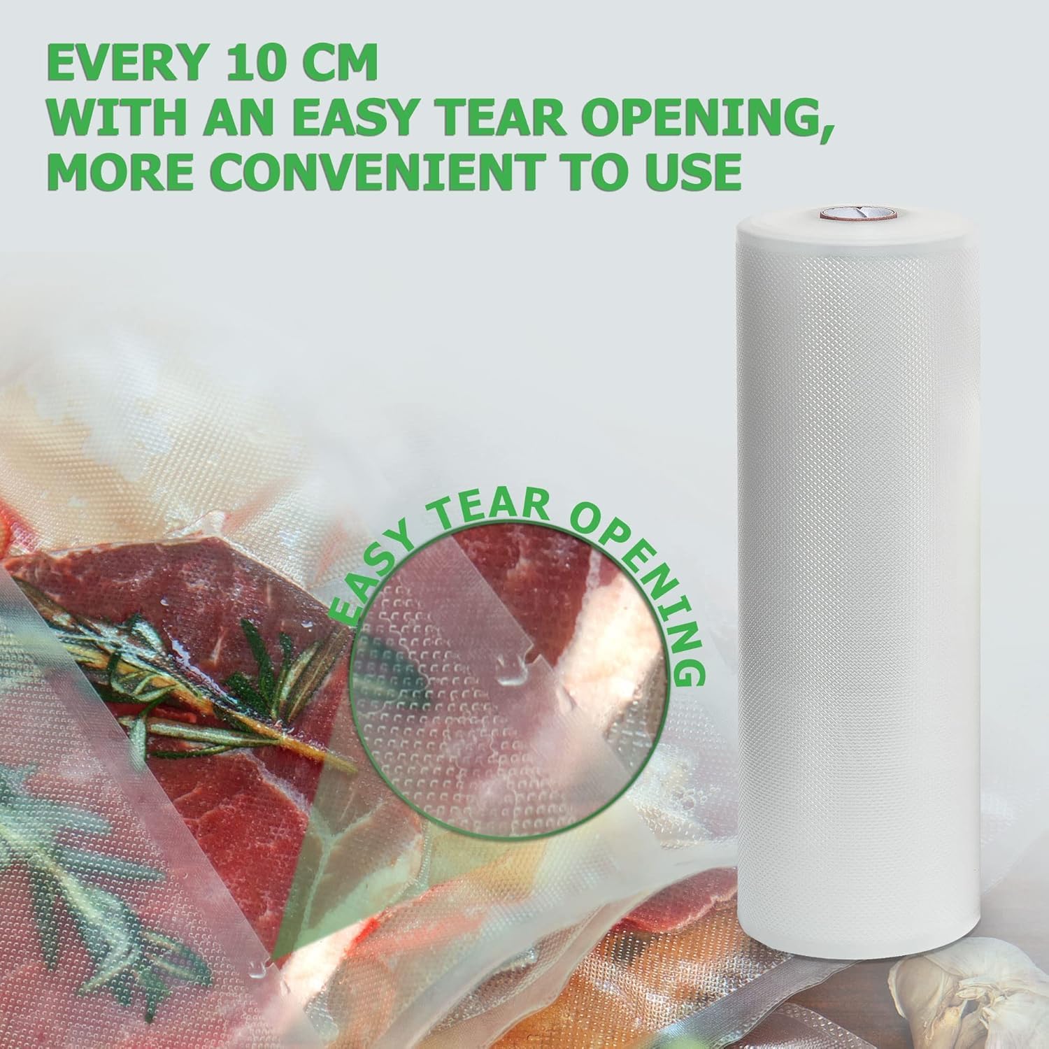 KitchenBoss - rouleaux sous vide - 28x600cm - lot de 2, grande capacité