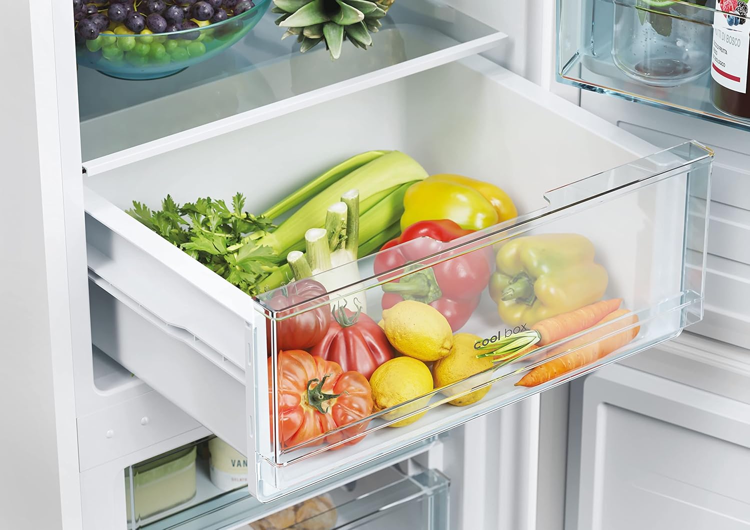 Candy - combiné 260L, 177cm, Low Frost, LED, classe E, 39dB - CCT3L517EW