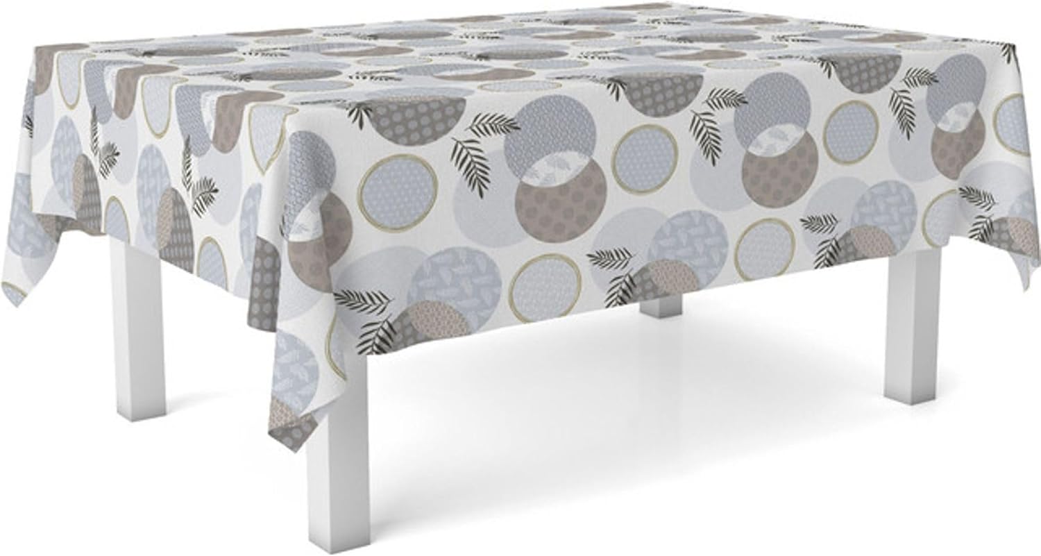 Nappe en toile cirée - ronde 140 cm - résistante, imperméable, anti-taches