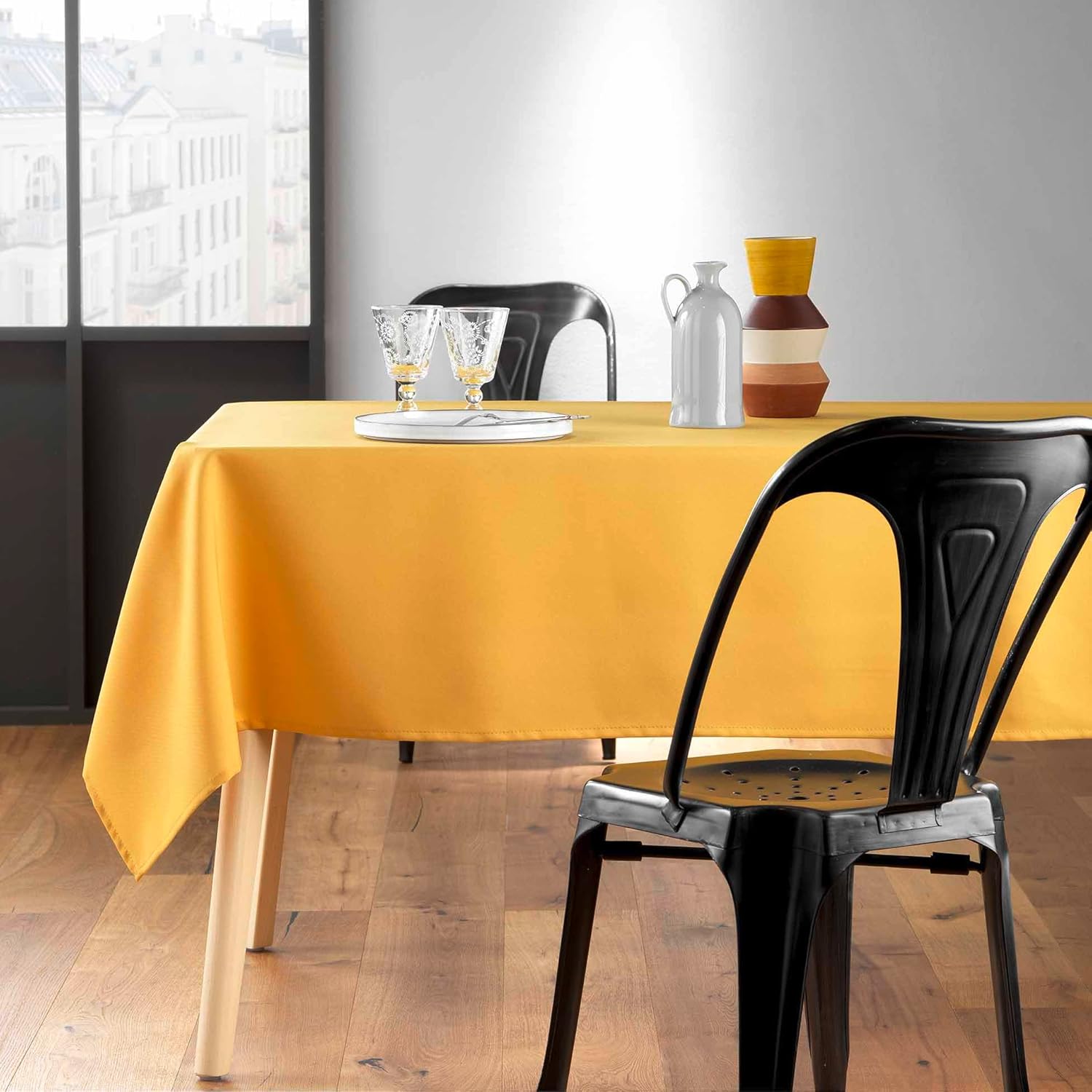 Nappe - uni polyester Essentiel - 140x300 cm - coloris miel