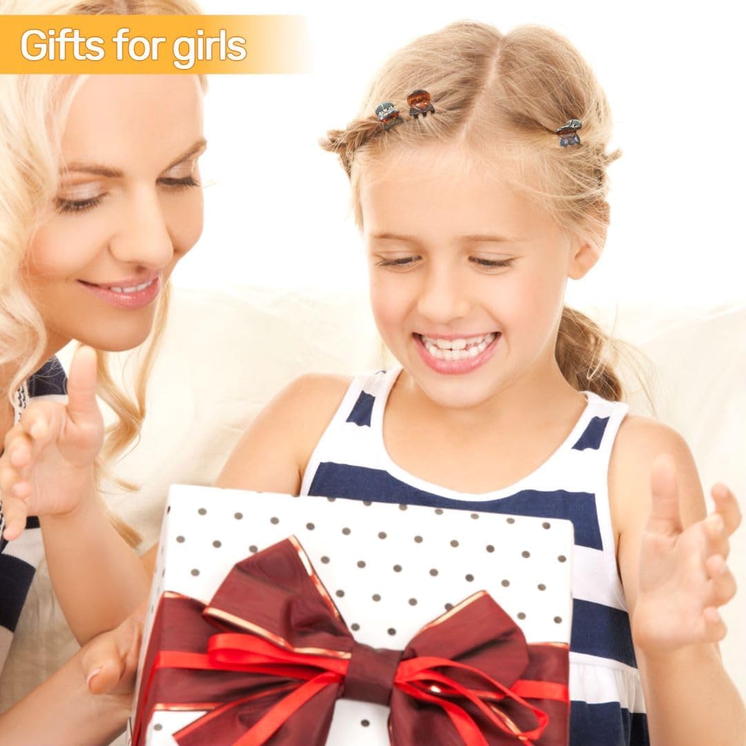 Mini pinces à cheveux - 30 pièces - acrylique noir/marron - antidérapantes