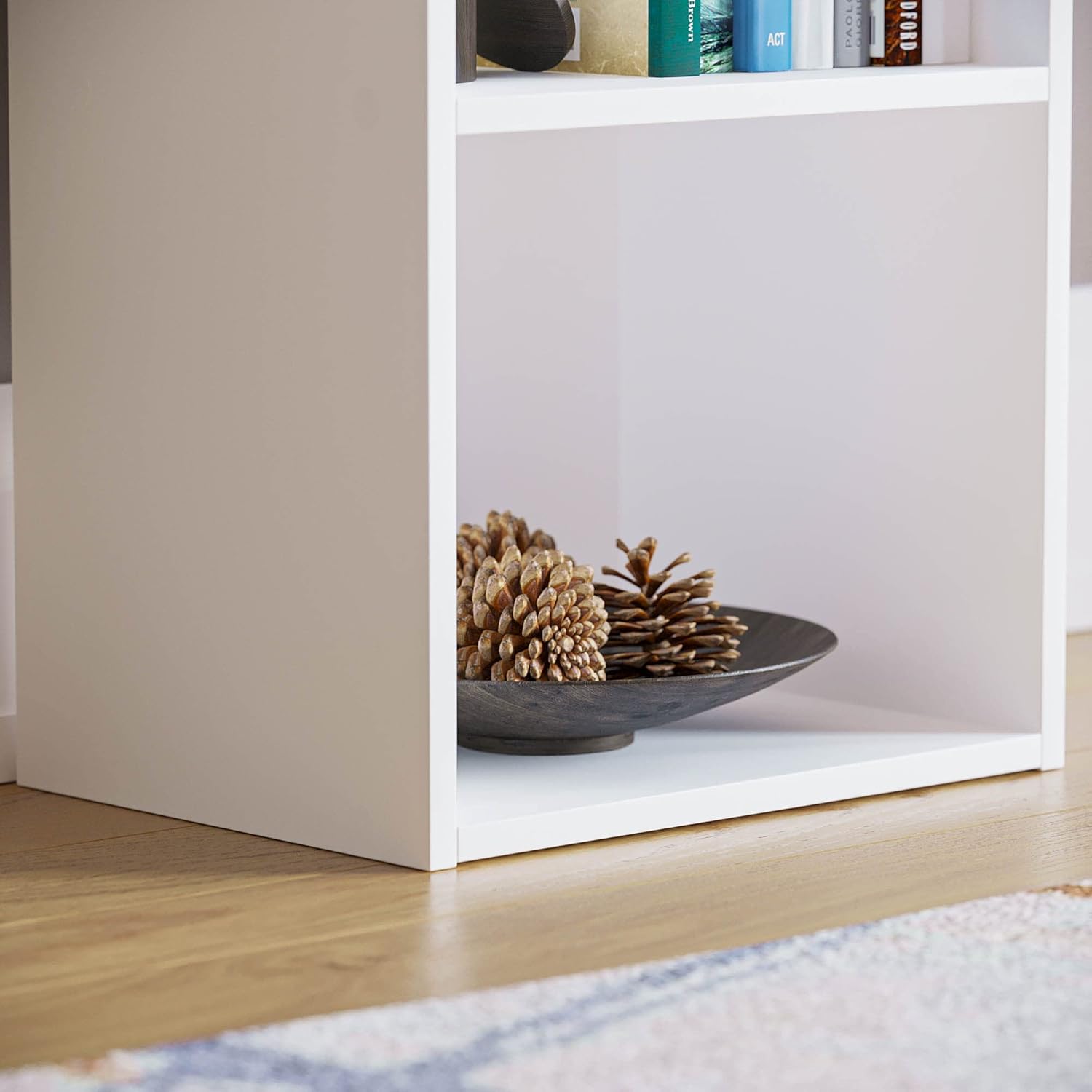 Vida Designs - Oxford bibliothèque 5 étagères blanc, bureau, séjour