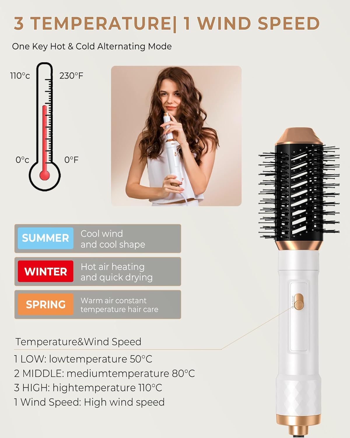UKLISS - Air Styler Pro - 1000W - 6 en 1 airbrush, bouclage, lissage