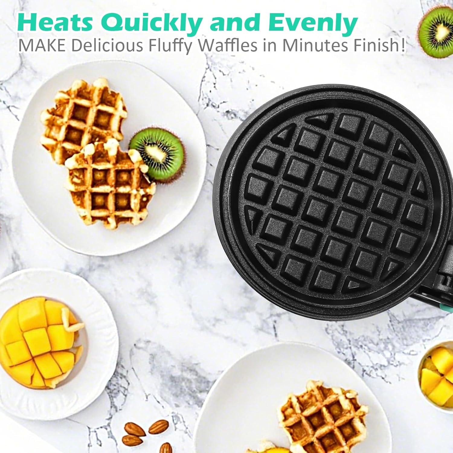 Mini gaufrier - classique - 10 cm - double face, compact, 220V-350W