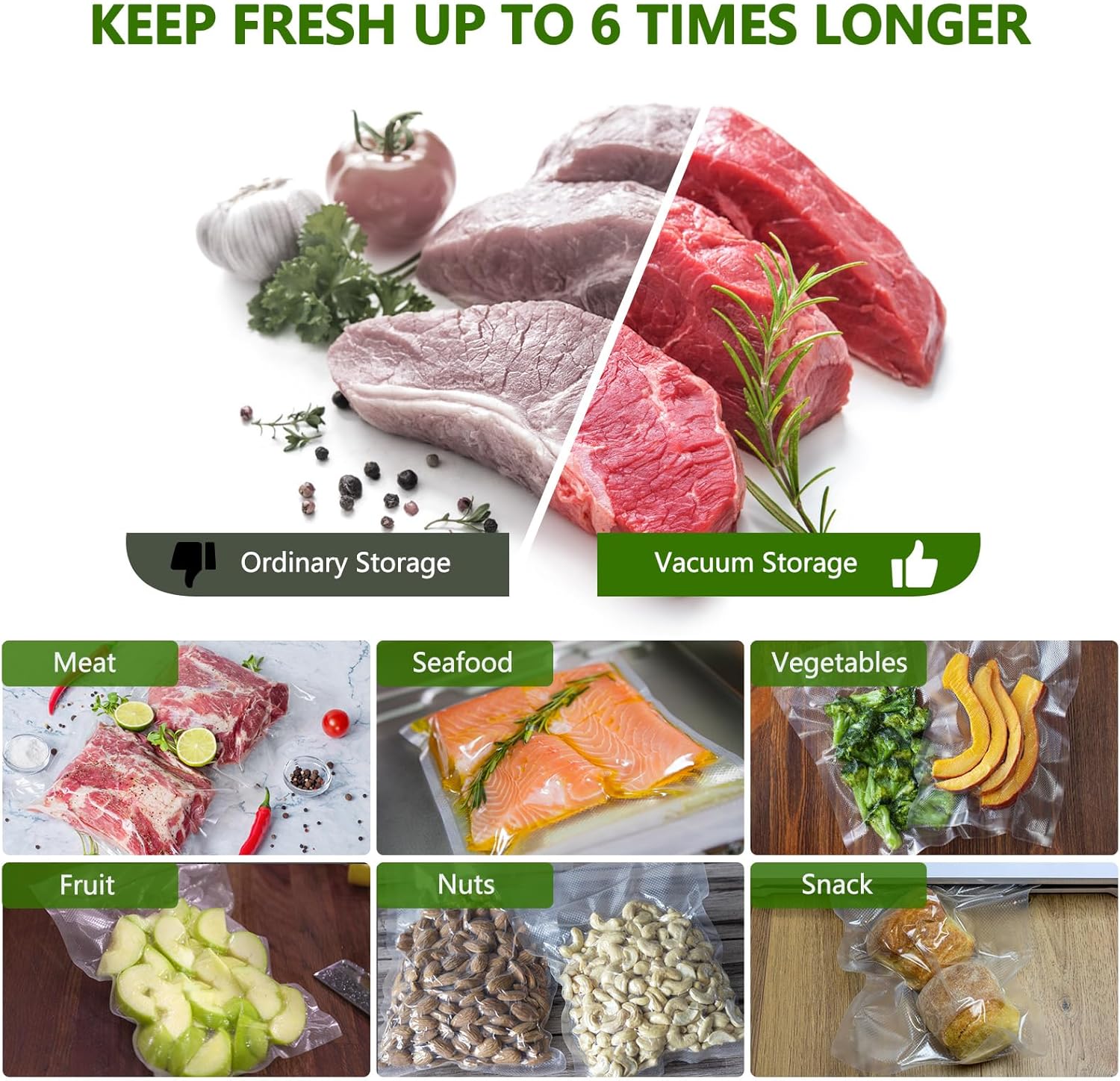 Diboniur - rouleau sac sous vide - 28/25/20x300cm - réutilisable, compatible toutes machines