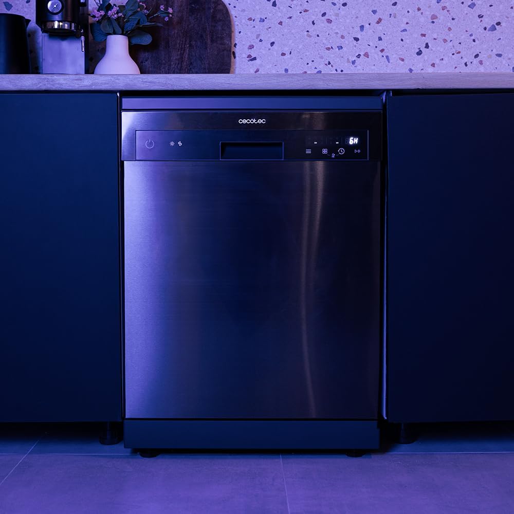 Cecotec - Bolero Aguazero 6110 Dark E - 60cm - 13 couverts, 6 programmes, 1850W, Demi-charge, Départ Différé