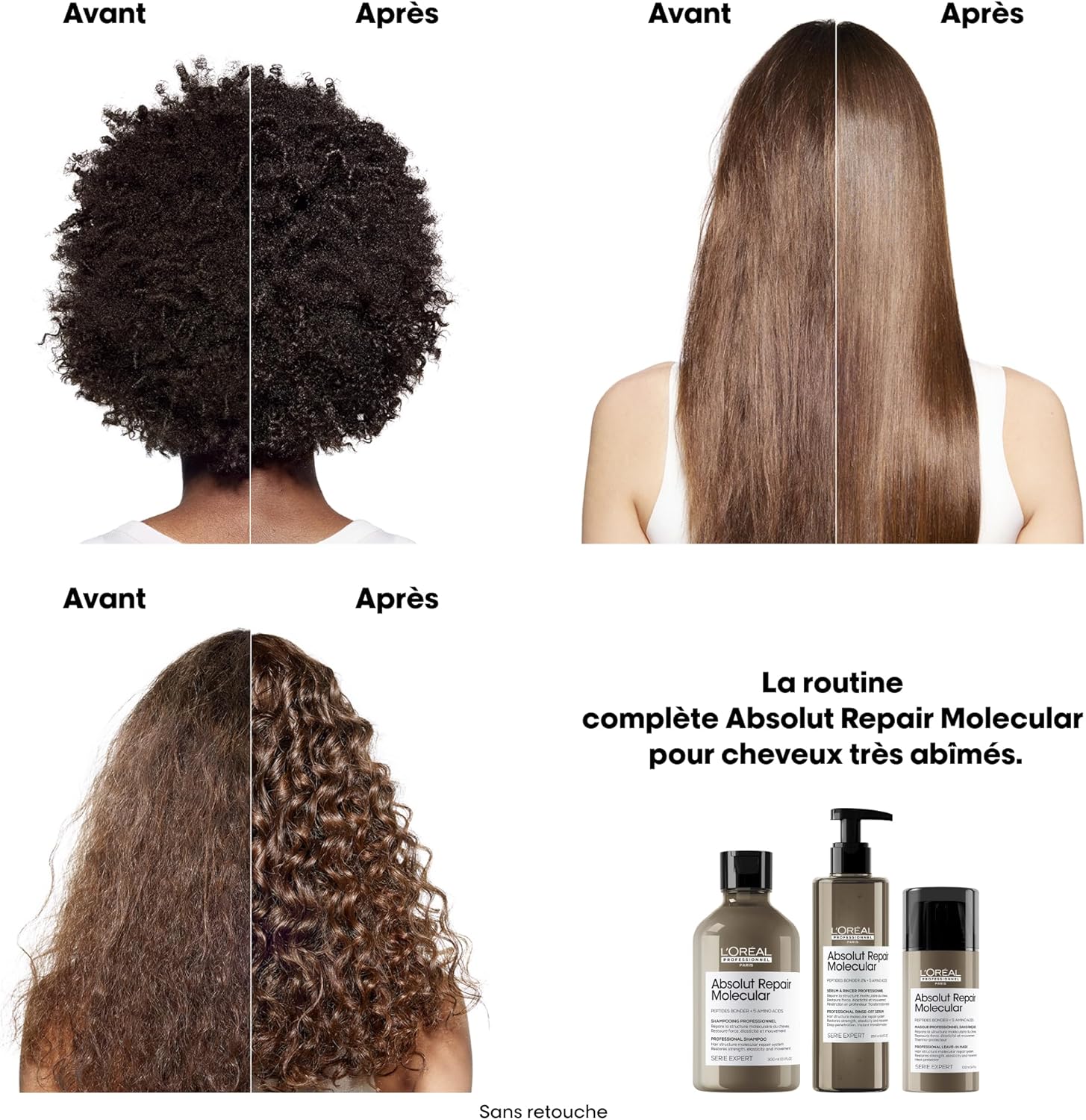 L'Oréal - Absolut Repair Molecular - routine réparatrice - douceur, souplesse, formule brevetée