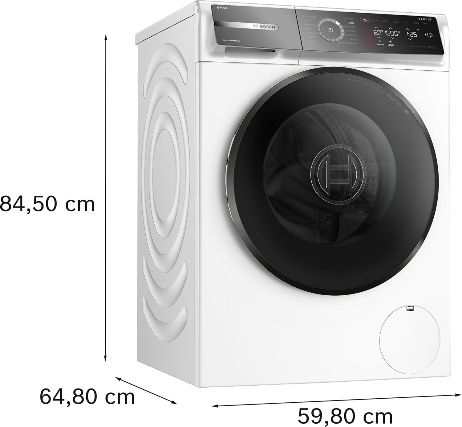 Bosch - lave-linge Série 8 - 10 kg, 1600 trs/min, blanc - WGB256A2FR