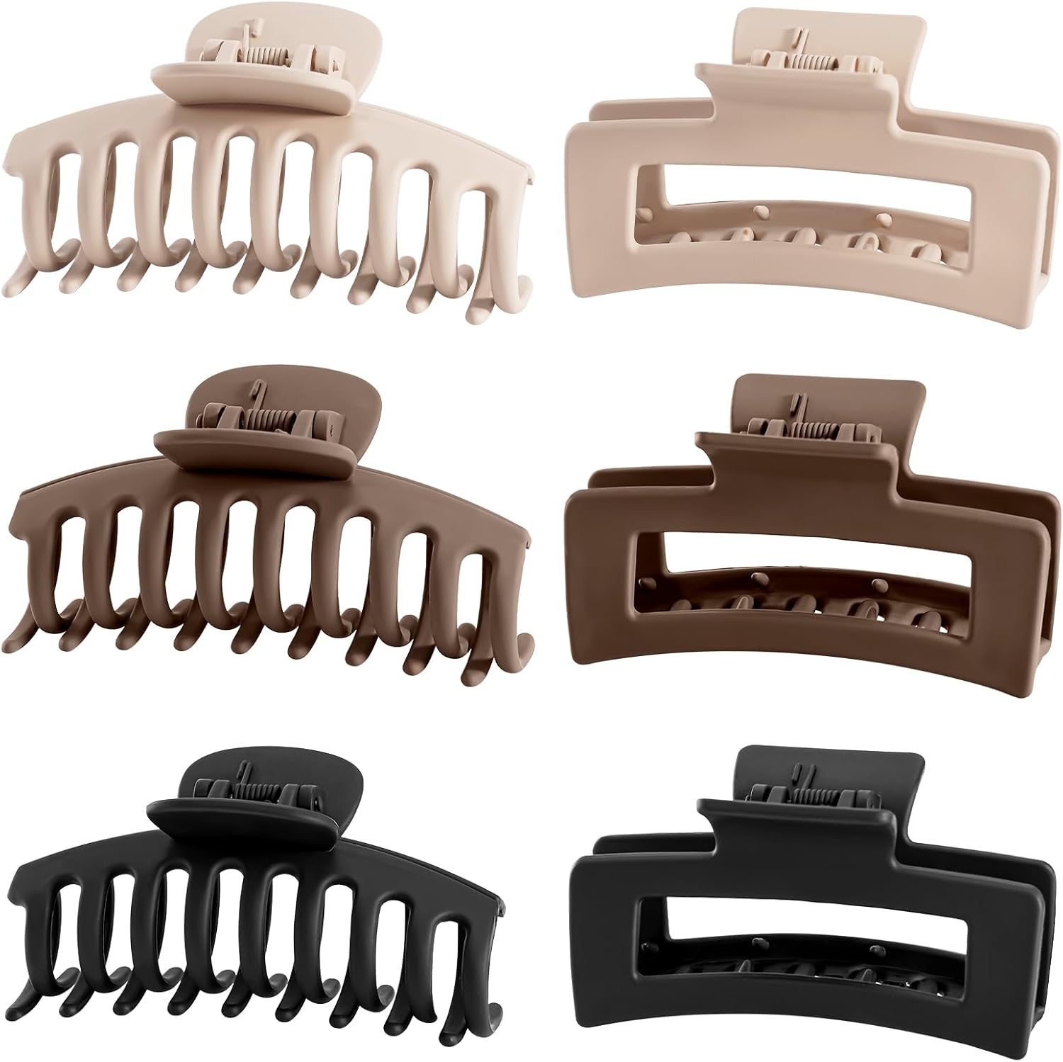 Lolalet - pinces à cheveux double dents 8cm - 6 couleurs variées