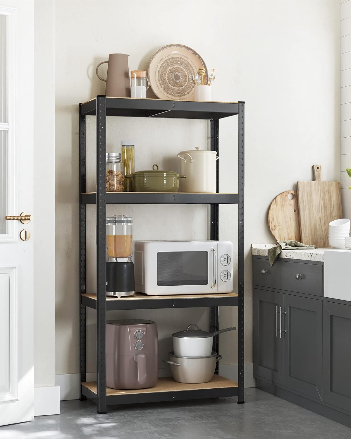 SONGMICS - étagère rangement 4 niveaux, 40x80x160cm, 520kg, GLR044B02