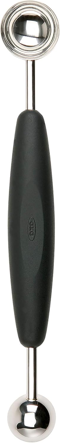 OXO - Good Grips - double cuillère inox - 2 tailles, manche ergonomique