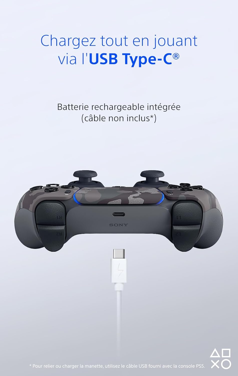 Sony - DualSense PS5 manette sans fil, Bluetooth, batterie rechargeable, camouflage