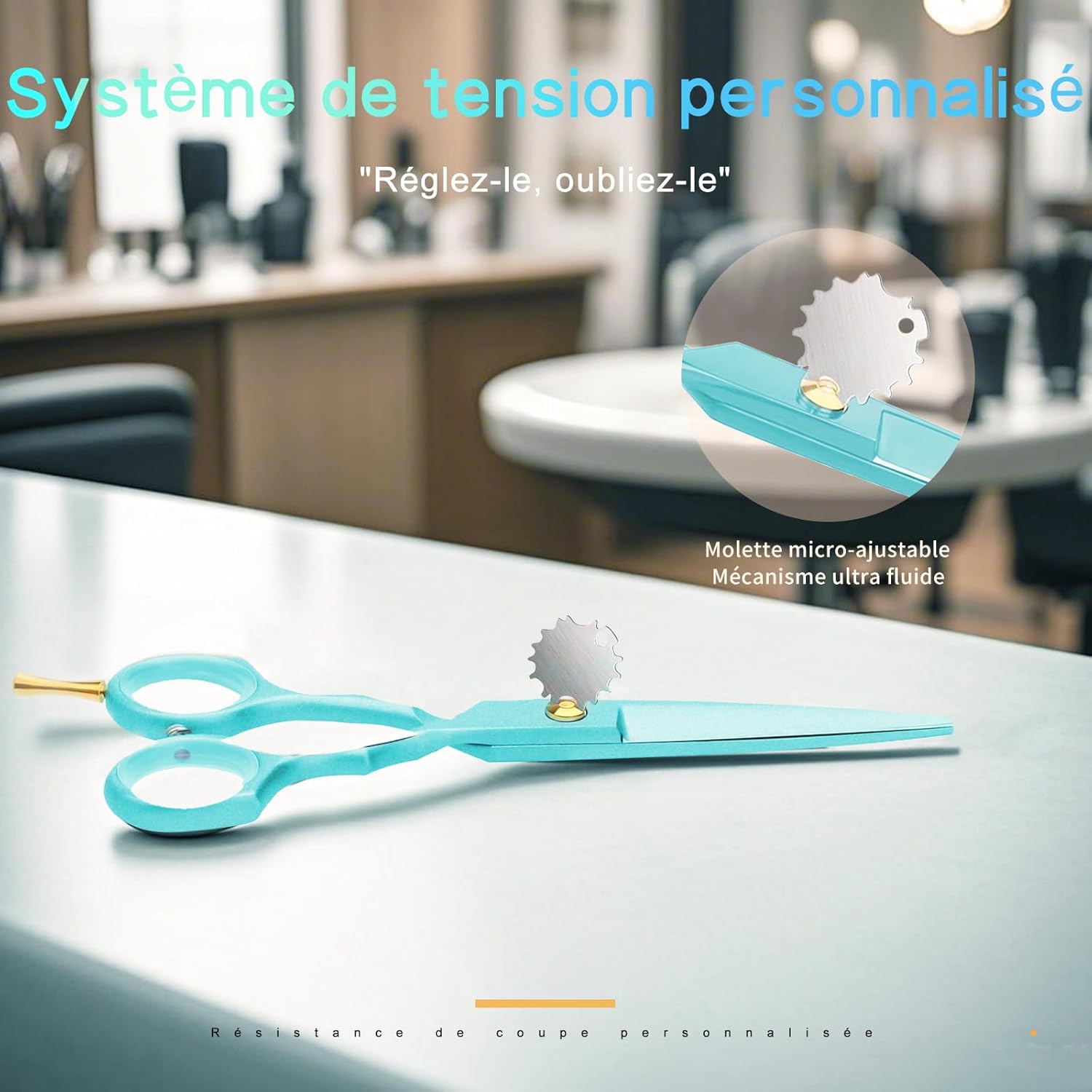 Purple Dragon - ciseaux de coiffure pro - 13,97 cm - vert, lames ultra-tranchantes