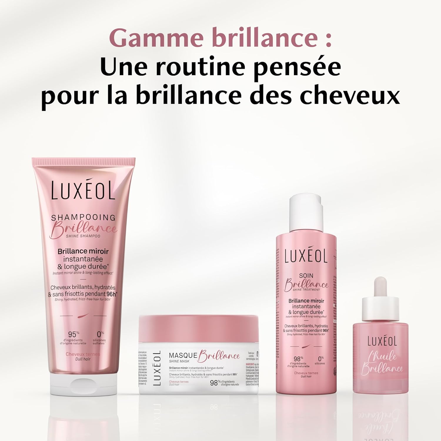 Luxeol - Masque Brillance - 200ml - Cheveux brillants et hydratés, 98% naturel