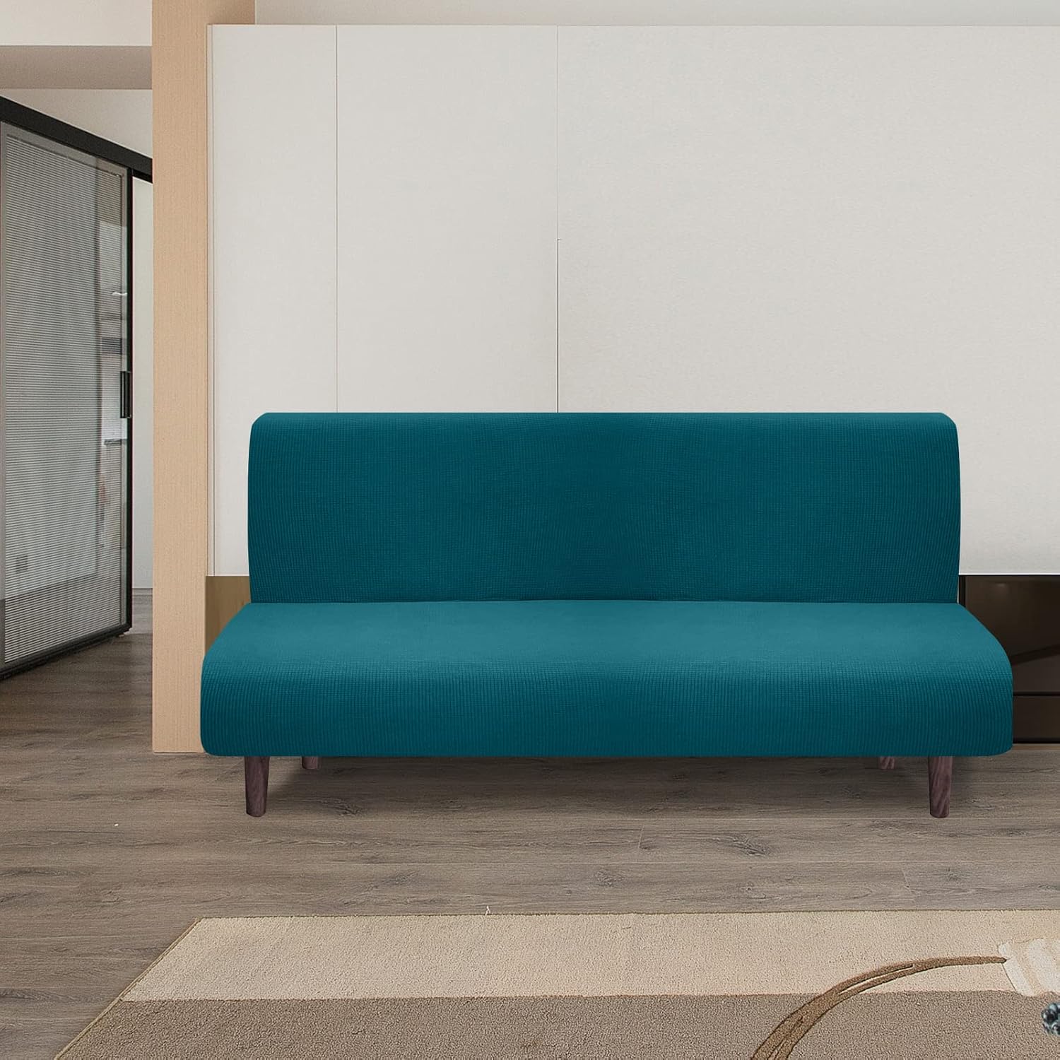 Granbest - housse de futon sans accoudoirs - 180x120cm - imperméable, hautement extensible, antidérapante, noir vert