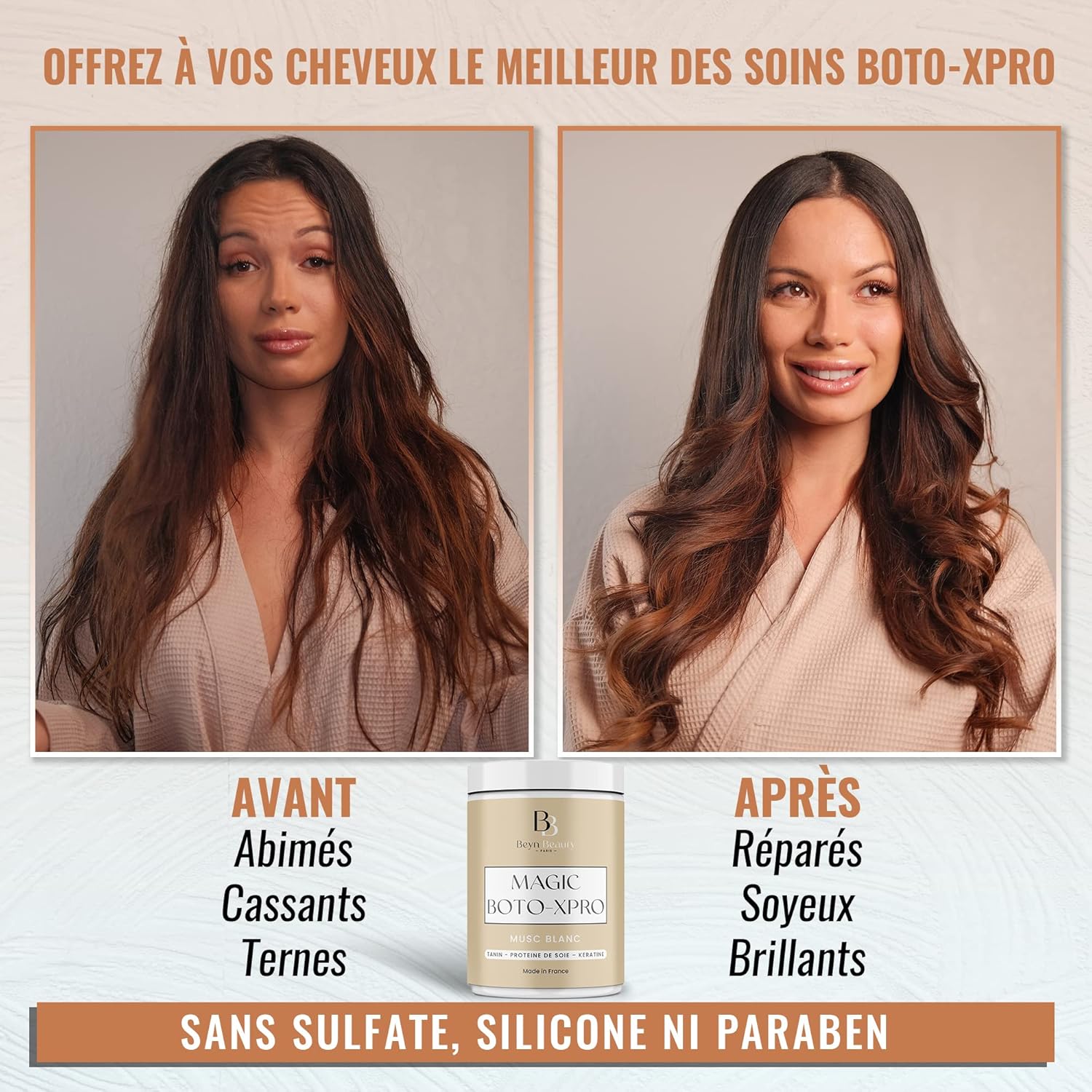 BOTOXPRO - capillaire professionnel 1000ml - masque kératine hydratant lissant