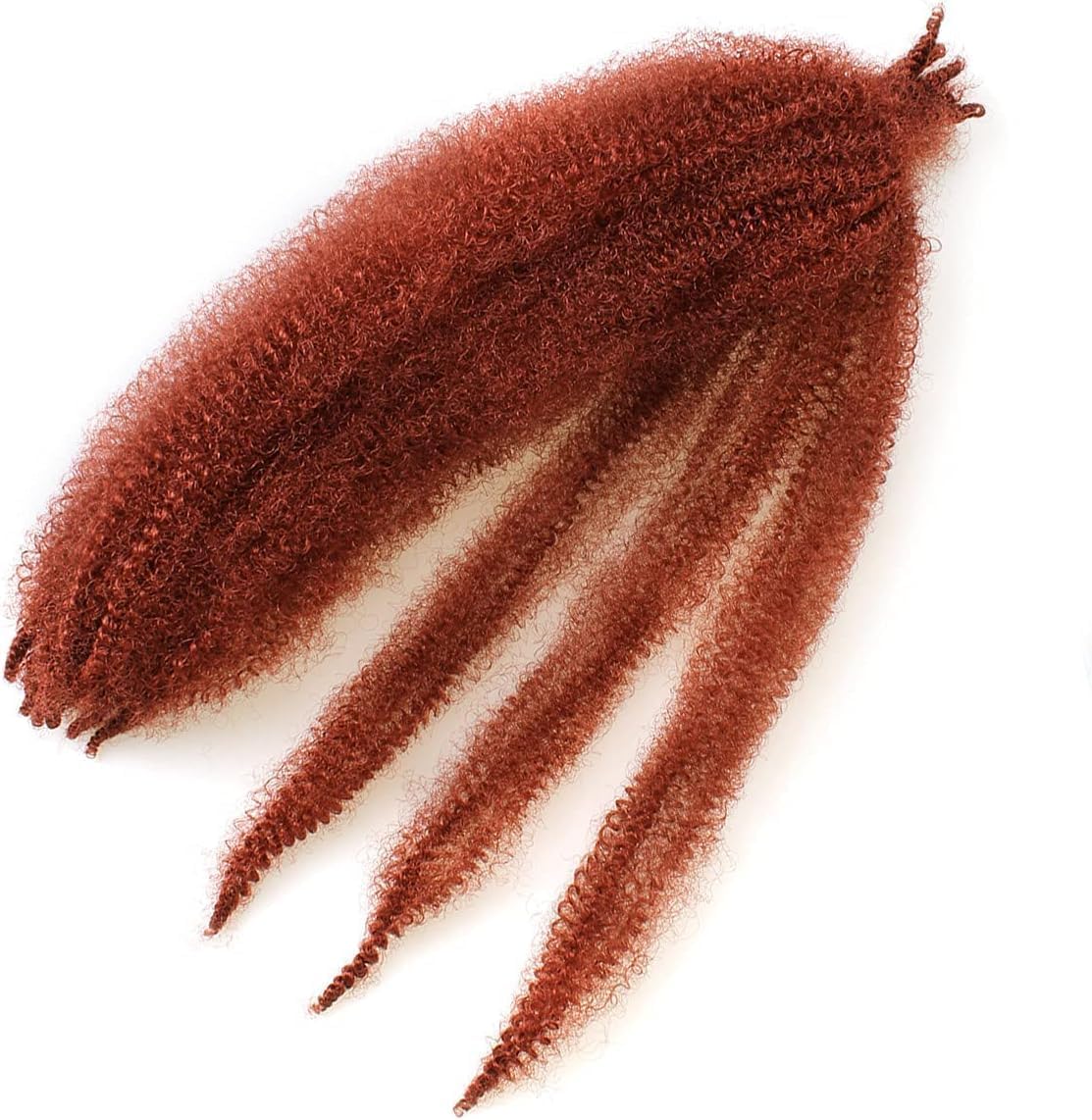 Xtrend - extensions afro torsadées - 30,5 cm - lot de 3, souples, rouge cuivré, 8 mèches/lot, pré-séparées, naturelles, 
