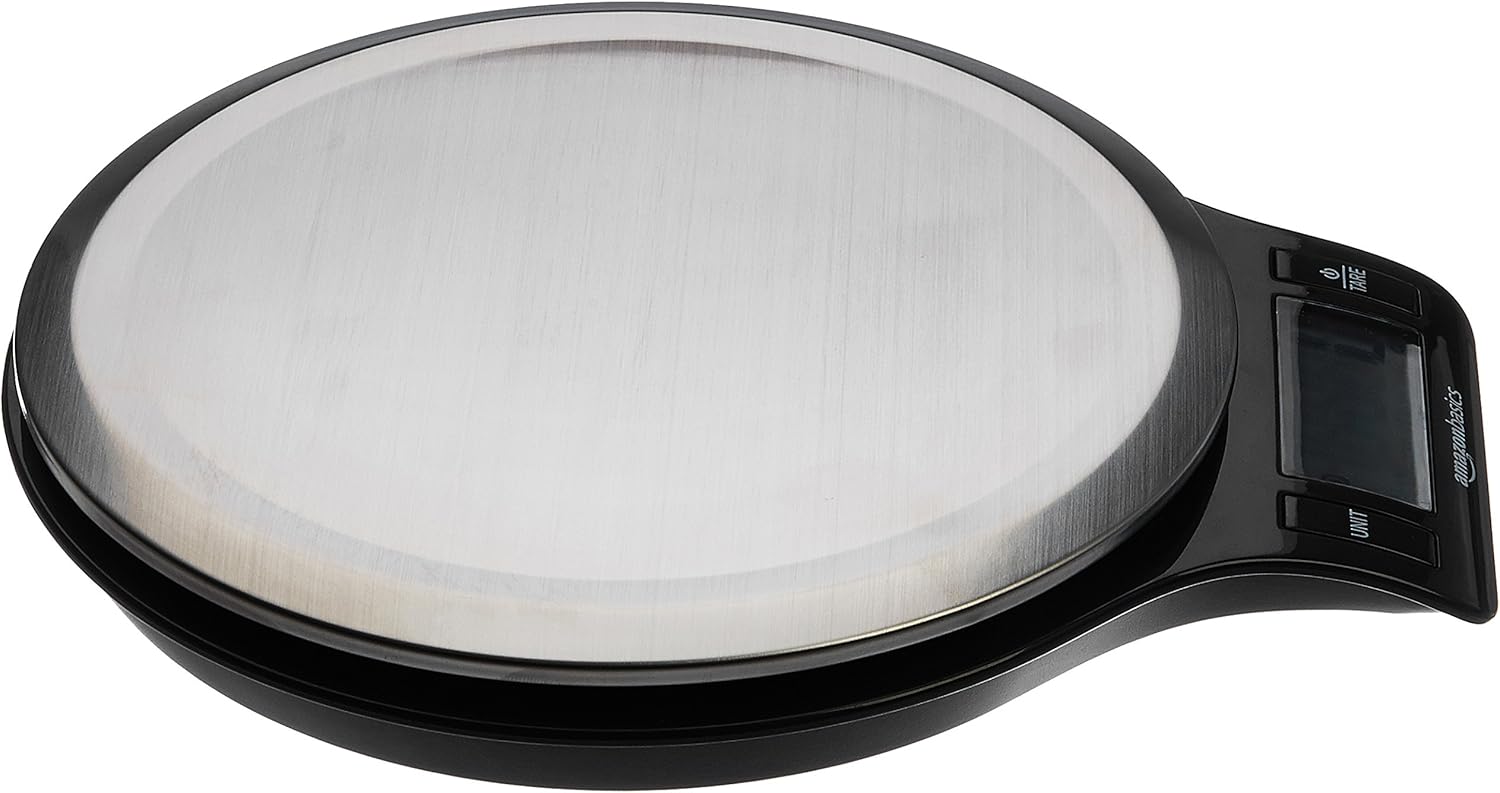 Amazon Basics - balance cuisine inox LCD - 22x18x3 cm, sans BPA