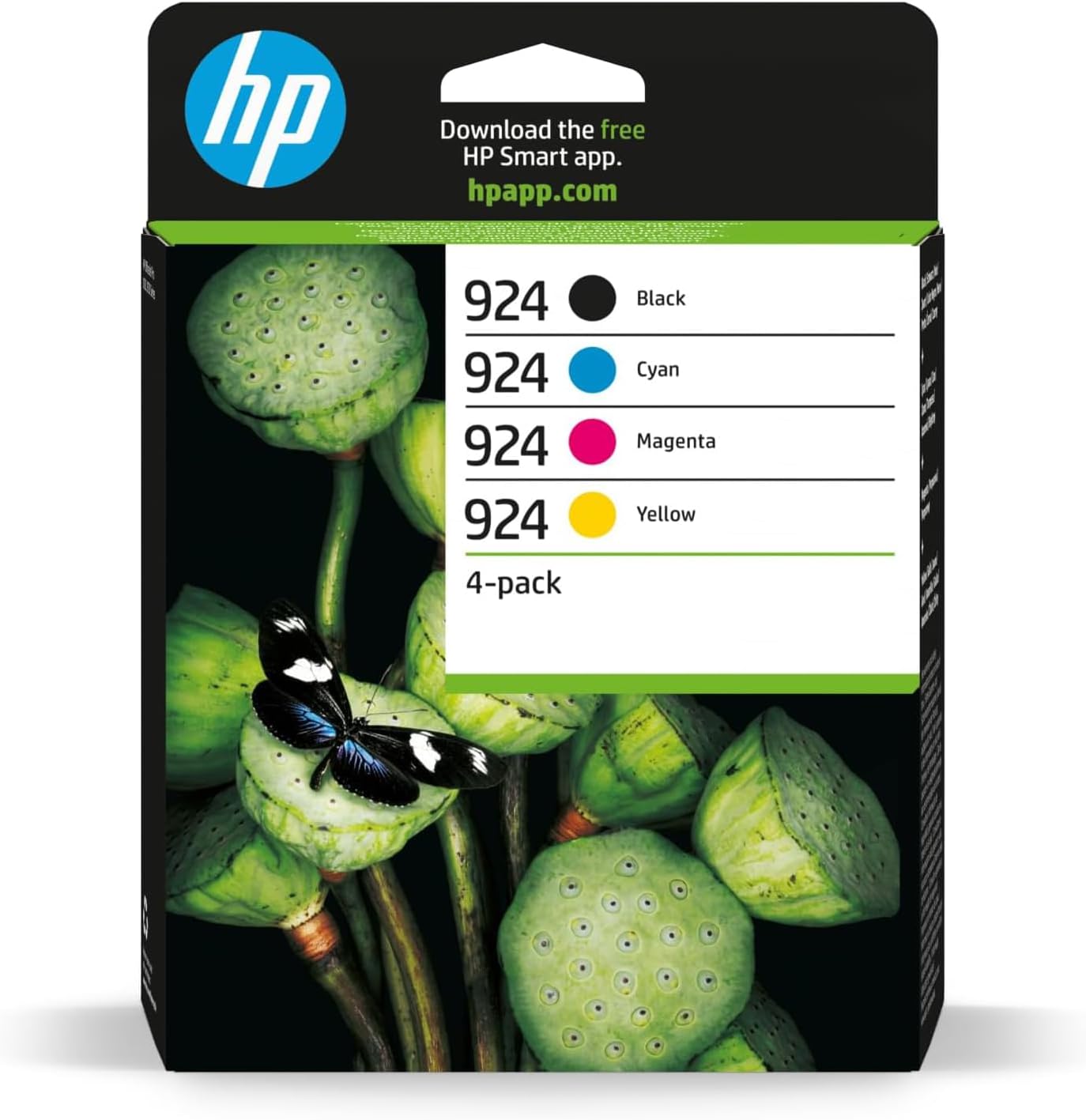 HP - Cartouches d’encre 924 - Pack de 4 couleurs - Compatibles imprimantes jet d'encre - 3YM23AE