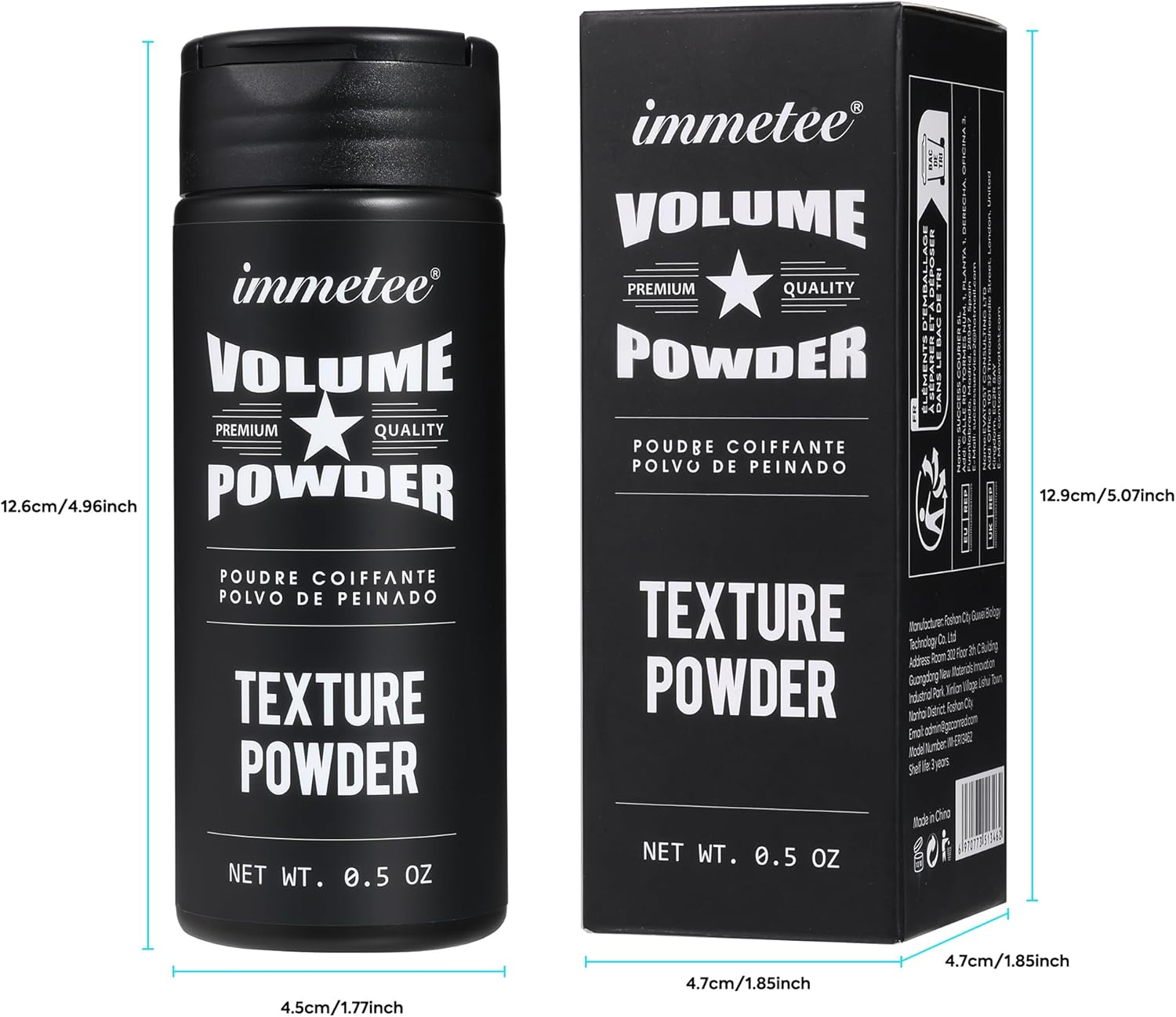 immetee - Hair Volume Powder - 10g - poudre volumisante, cheveux doux, effet racines