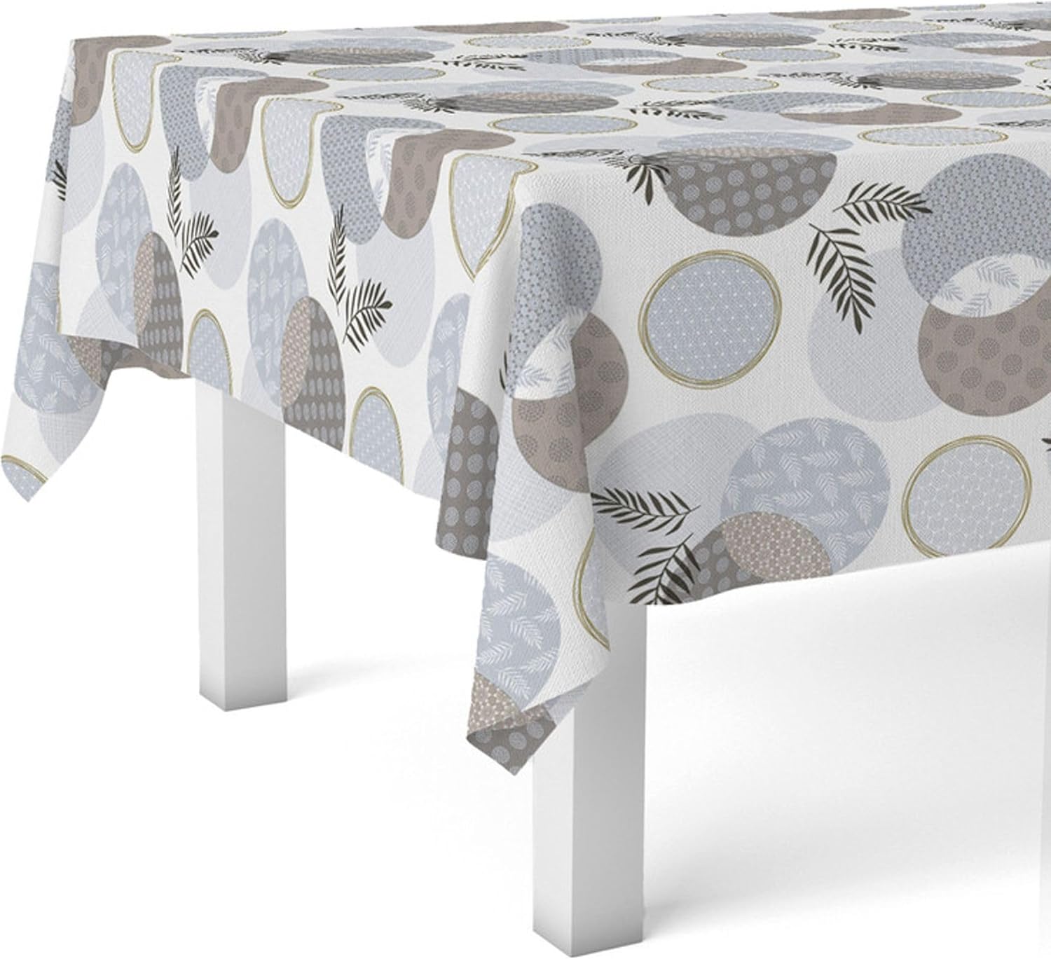 Nappe en toile cirée - rectangulaire 300x140 cm - anti-taches, imperméable, blanche