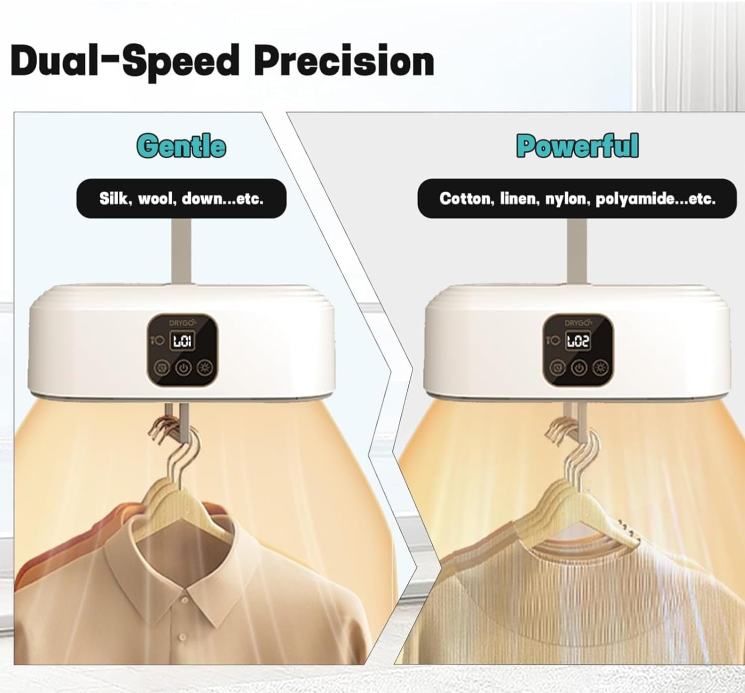 Mini sèche-linge - pompe à chaleur compacte UV, minuterie 1-8h, télécommande