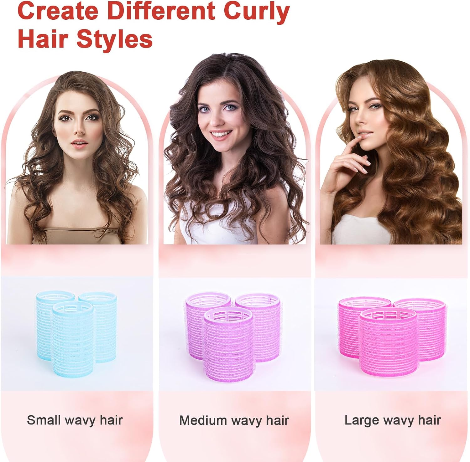 Bigoudis cheveux - lot de 30 rouleaux magiques et 12 pinces métal - pour femmes, enfants, styling DIY