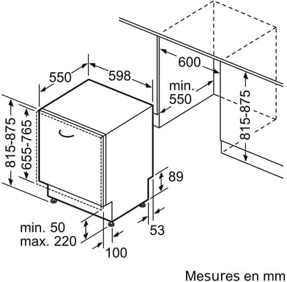 Siemens - lave-vaisselle tout intégrable 60 cm - 14 couverts - porte à glissières - SN73EX01CE