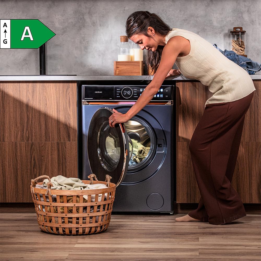 Cecotec - Bolero DressCode 12kg, frontal, direct drive, UV, 1400RPM 12980