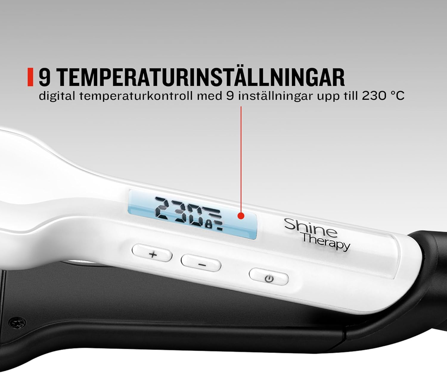 Remington - Lisseur Shine Therapy - plaques larges - céramique, soin argan & vitamine E, LCD, 150-230°C, S8550