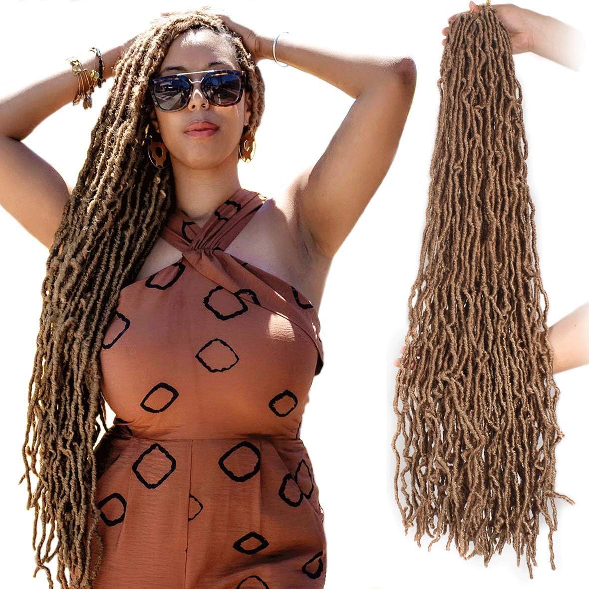 Xtrend - Faux Locs Crochet Braids 36'' - doux, naturels, 5 packs
