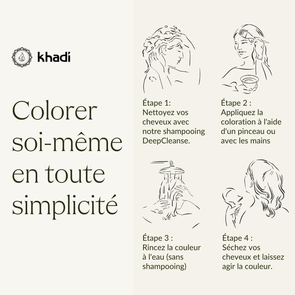 Khadi - Tinte Herbal Color - 100g - coloris cuivre, usage quotidien