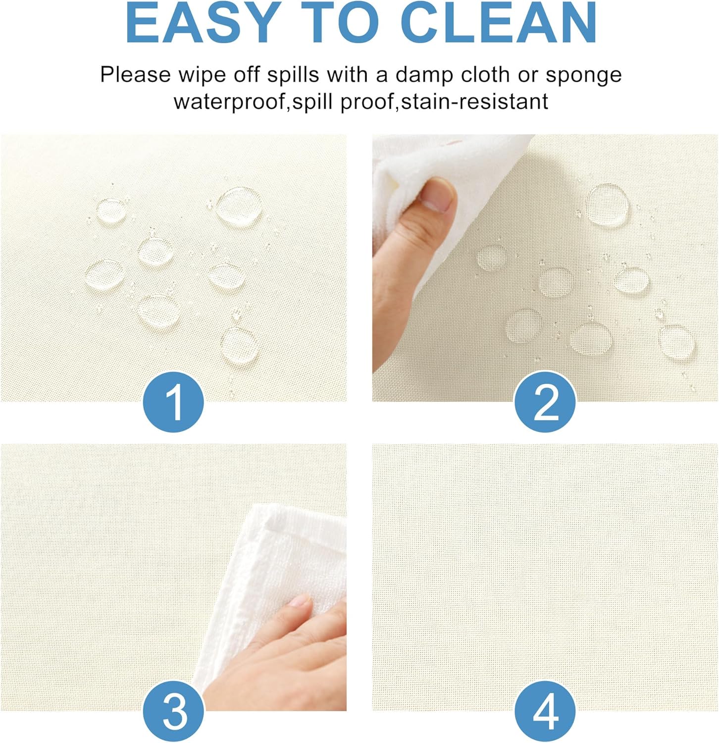 DWCN - nappe aspect lin, lavable, imperméable - 135x180cm