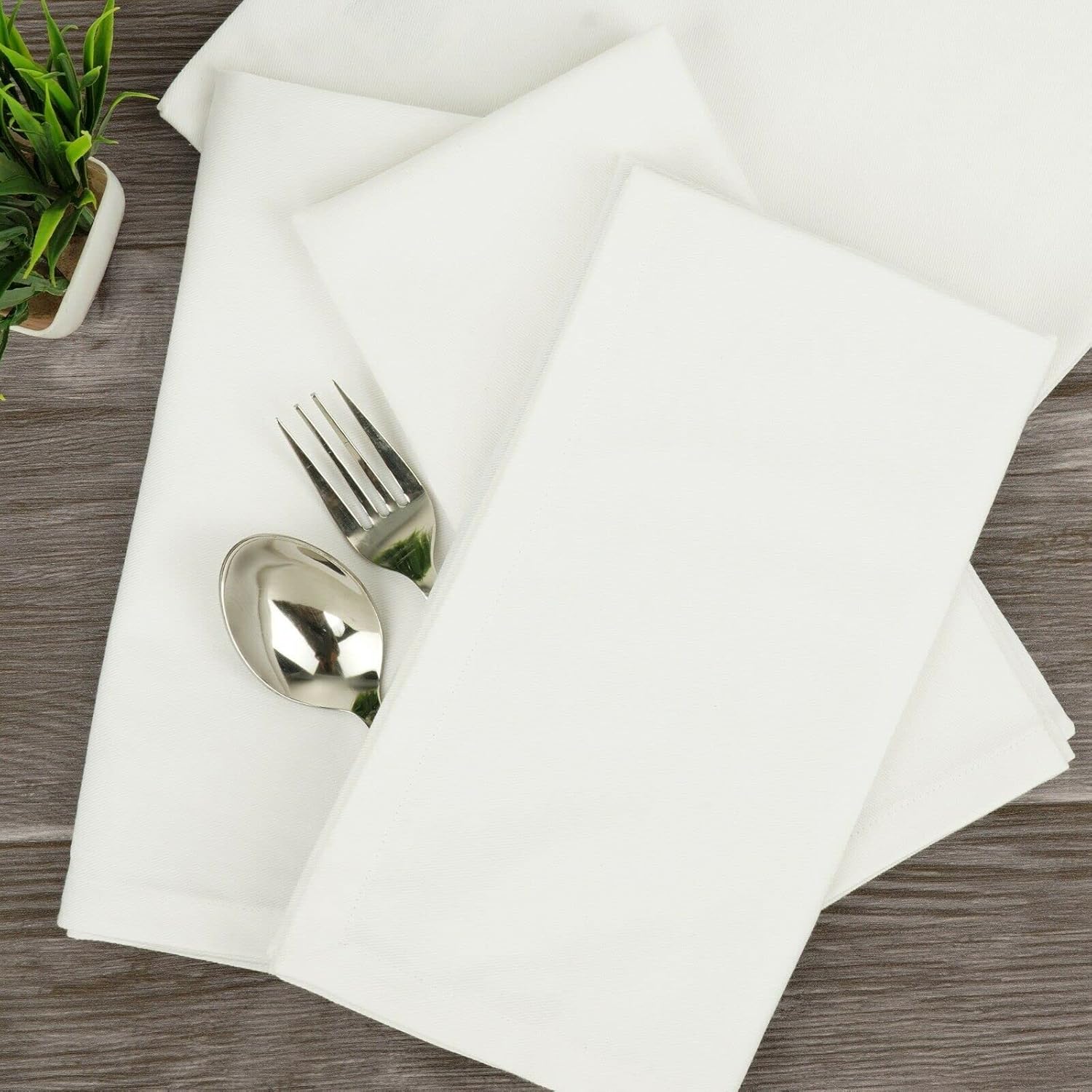 Sweet Needle - Serviettes de Table surdimensionnées 45x45cm - 100% coton, tissu épais, coins arrondis, lot de 4