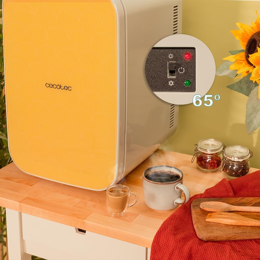 Cecotec - Bolero MiniCooling 25L - 41x40x34 cm - Frigo portable, 7-65°C, chauffage/refroidissement, 12V-220V, transport 
