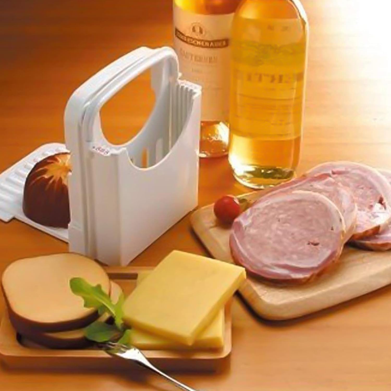 Trancheuse à pain manuelle pliable - 4 épaisseurs réglables - sécurité et rapidité