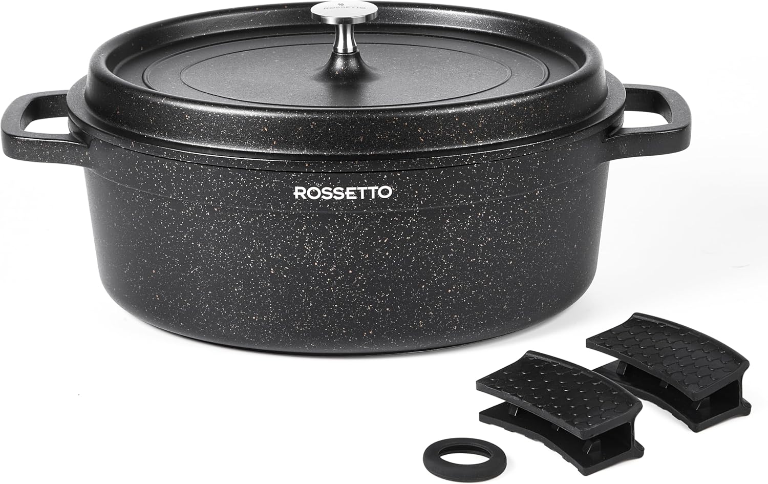 ROSSETTO - Cocotte ovale fonte d’aluminium 31cm 6,3L - antiadhérent, induction, four 230℃