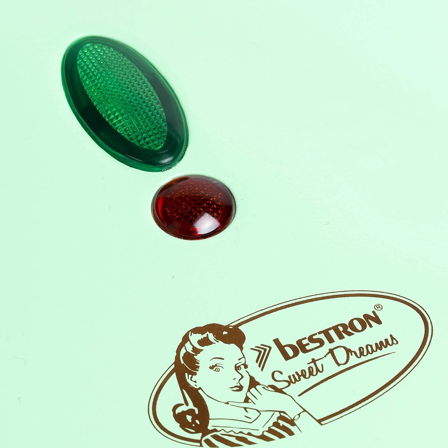 Bestron - Gaufrier Rétro - 700W, revêtement antiadhésif, vert menthe