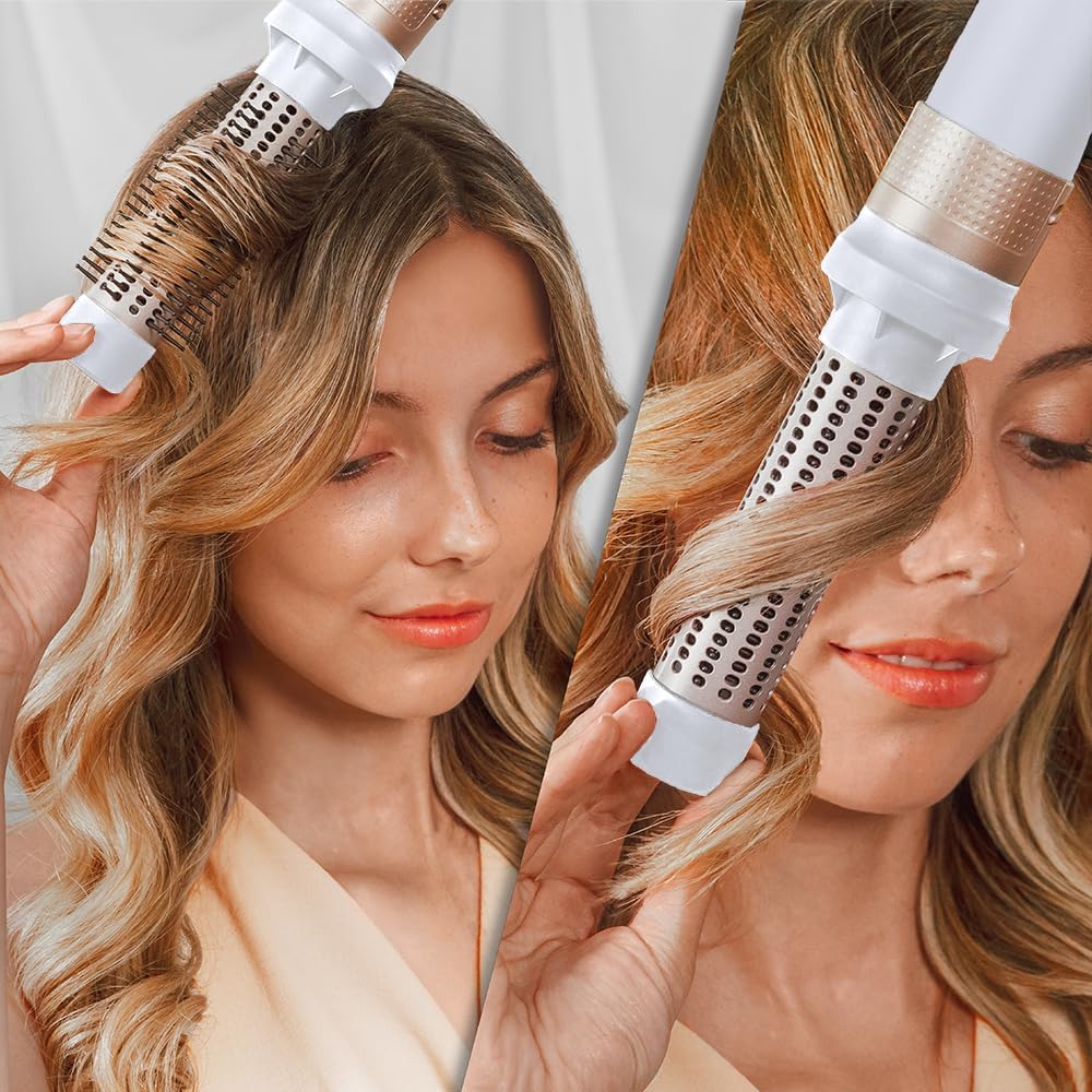 Cecotec - AirGlam 14in1 - Brosse soufflante 1400W, 3 temp., 14 têtes