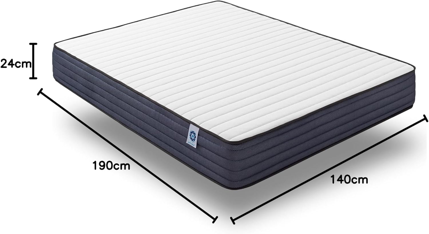 NATURALEX - PerfectSleep - 140x190 cm - mémoire de forme, latex, mi-ferme, réversible